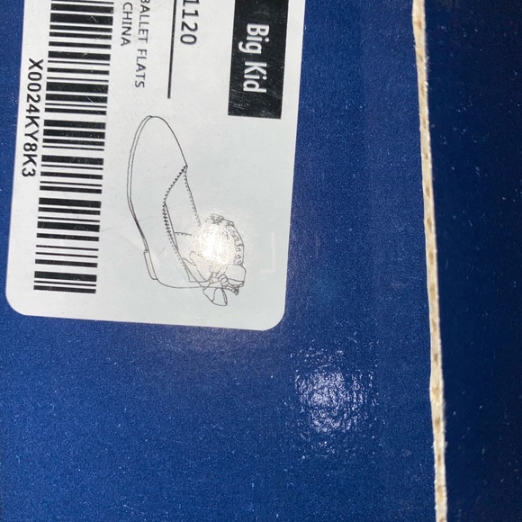 Big Kids Black Glitter Ballet Flats - Picture 4 of 6